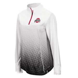 Colosseum Ohio State Buckeyes Ombre Fitted Quarter Zip Top, Women's 2XL, NWOT